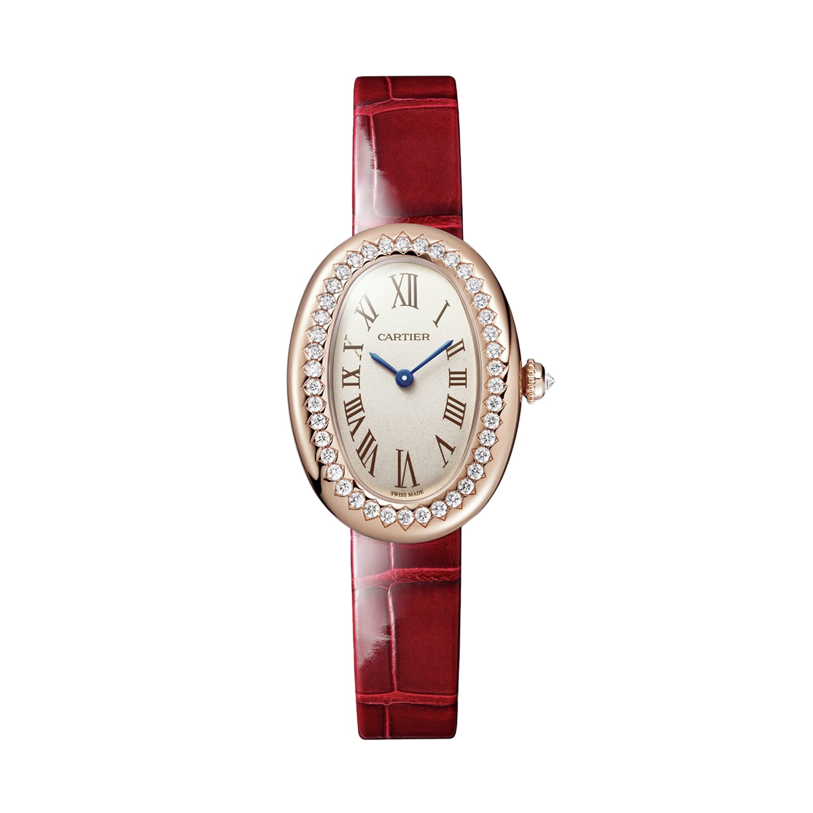 Cartier Baignoire Watch, Small Model, Quartz Movement, Rose Gold, Diamonds, Leather Cartier Baignoire Watch, Small Model, Quartz Movement, Rose Gold, Diamonds, Leather
