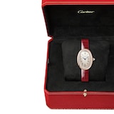 Cartier Baignoire de Cartier watch, Small model, quartz movement, rose gold, diamonds, leather