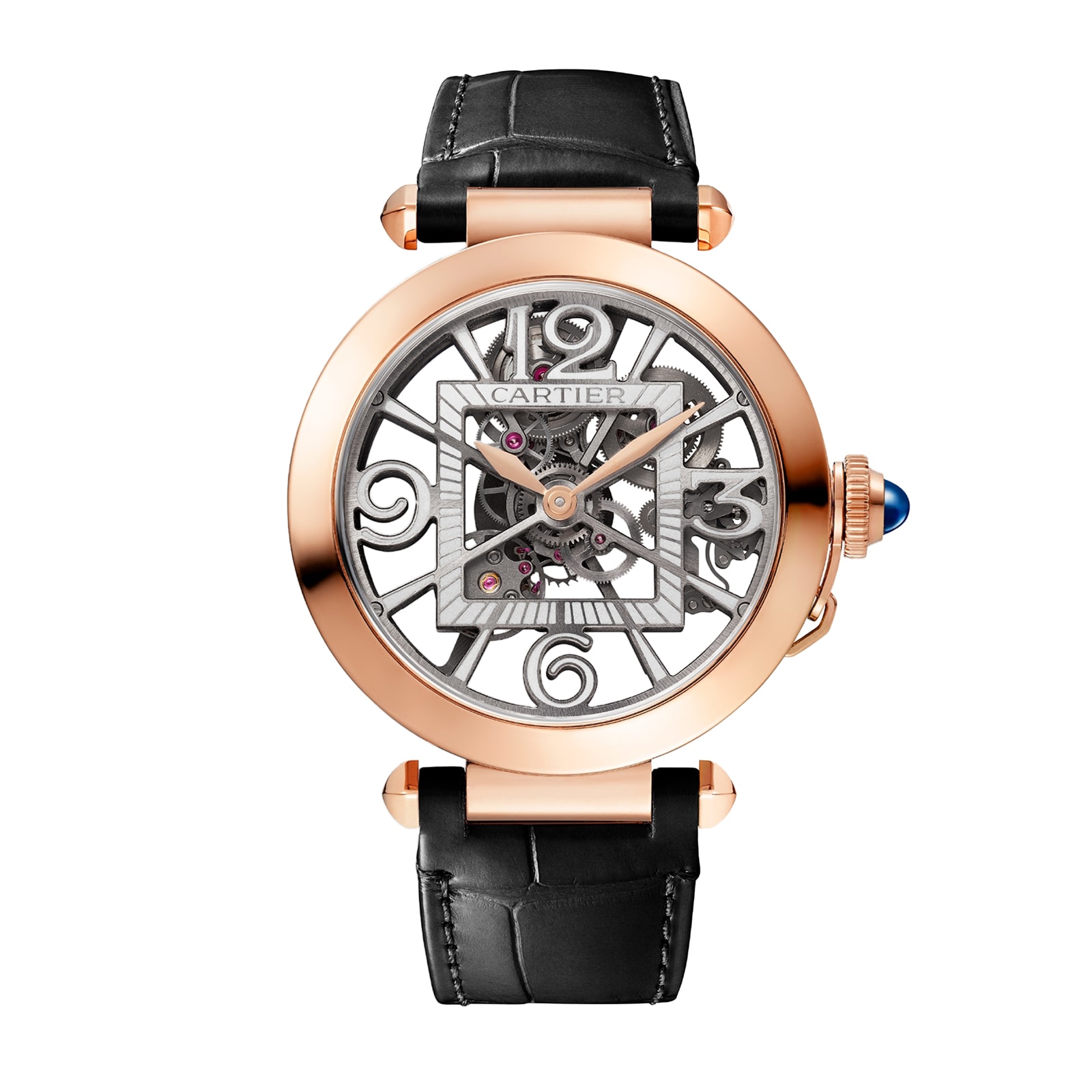 Cartier Pasha De Cartier watch, 41 mm, Skeleton, Mechanical Movement With Automatic Winding, Calibre 9624 MC Rose Gold Cartier Pasha De Cartier watch, 41 mm, Skeleton, Mechanical Movement With Automatic Winding, Calibre 9624 MC Rose Gold