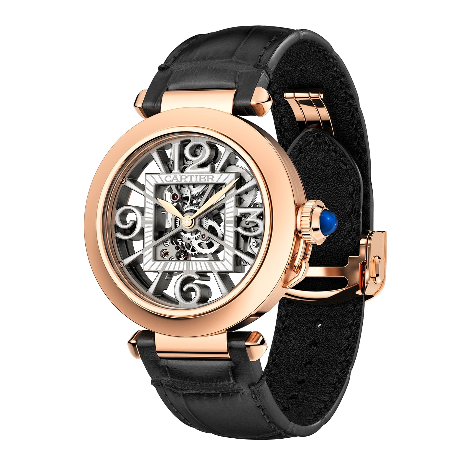 Cartier Pasha De Cartier watch, 41 mm, Skeleton, Mechanical Movement With Automatic Winding, Calibre 9624 MC Rose Gold Cartier Pasha De Cartier watch, 41 mm, Skeleton, Mechanical Movement With Automatic Winding, Calibre 9624 MC Rose Gold