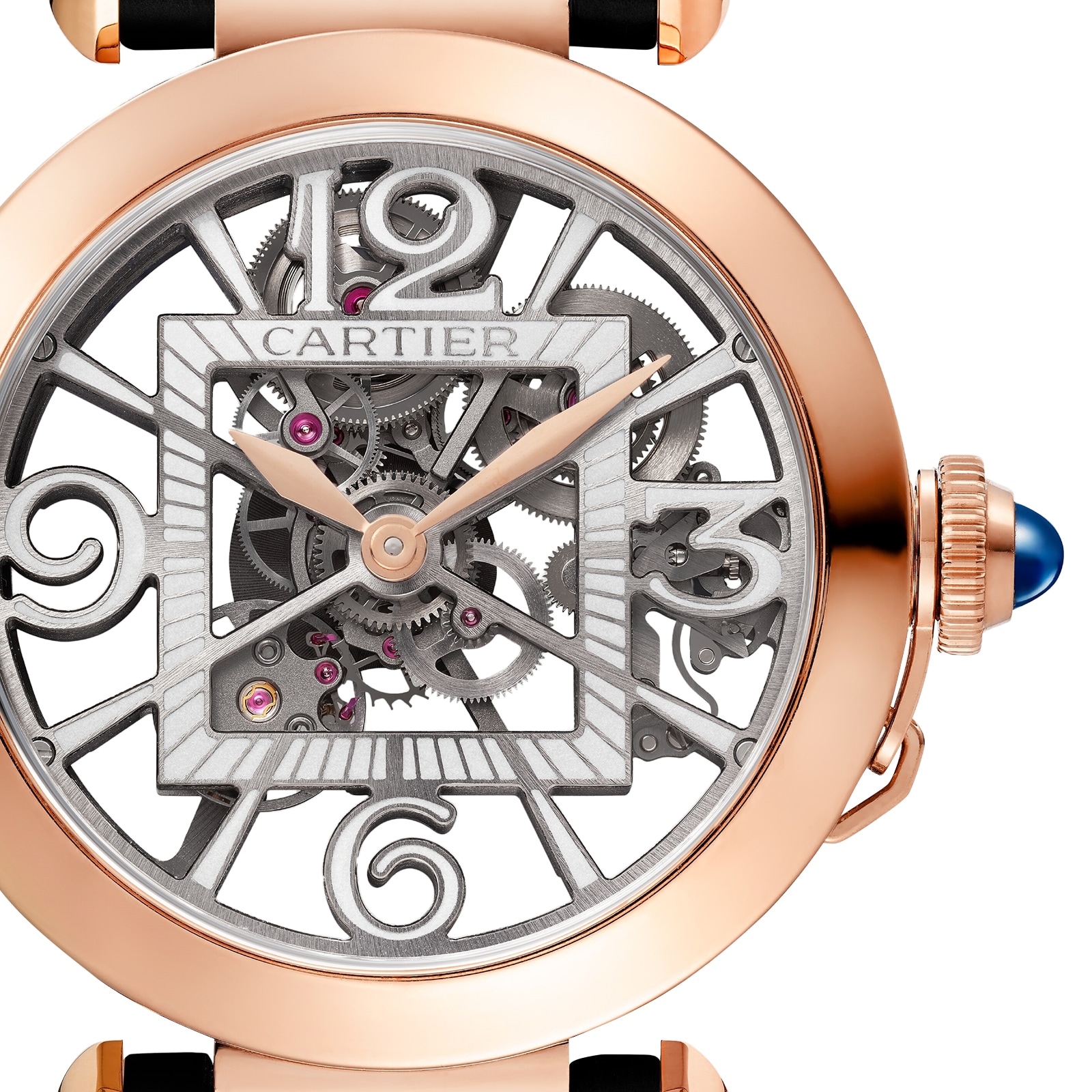 Cartier Pasha De Cartier watch, 41 mm, Skeleton, Mechanical Movement With Automatic Winding, Calibre 9624 MC Rose Gold Cartier Pasha De Cartier watch, 41 mm, Skeleton, Mechanical Movement With Automatic Winding, Calibre 9624 MC Rose Gold