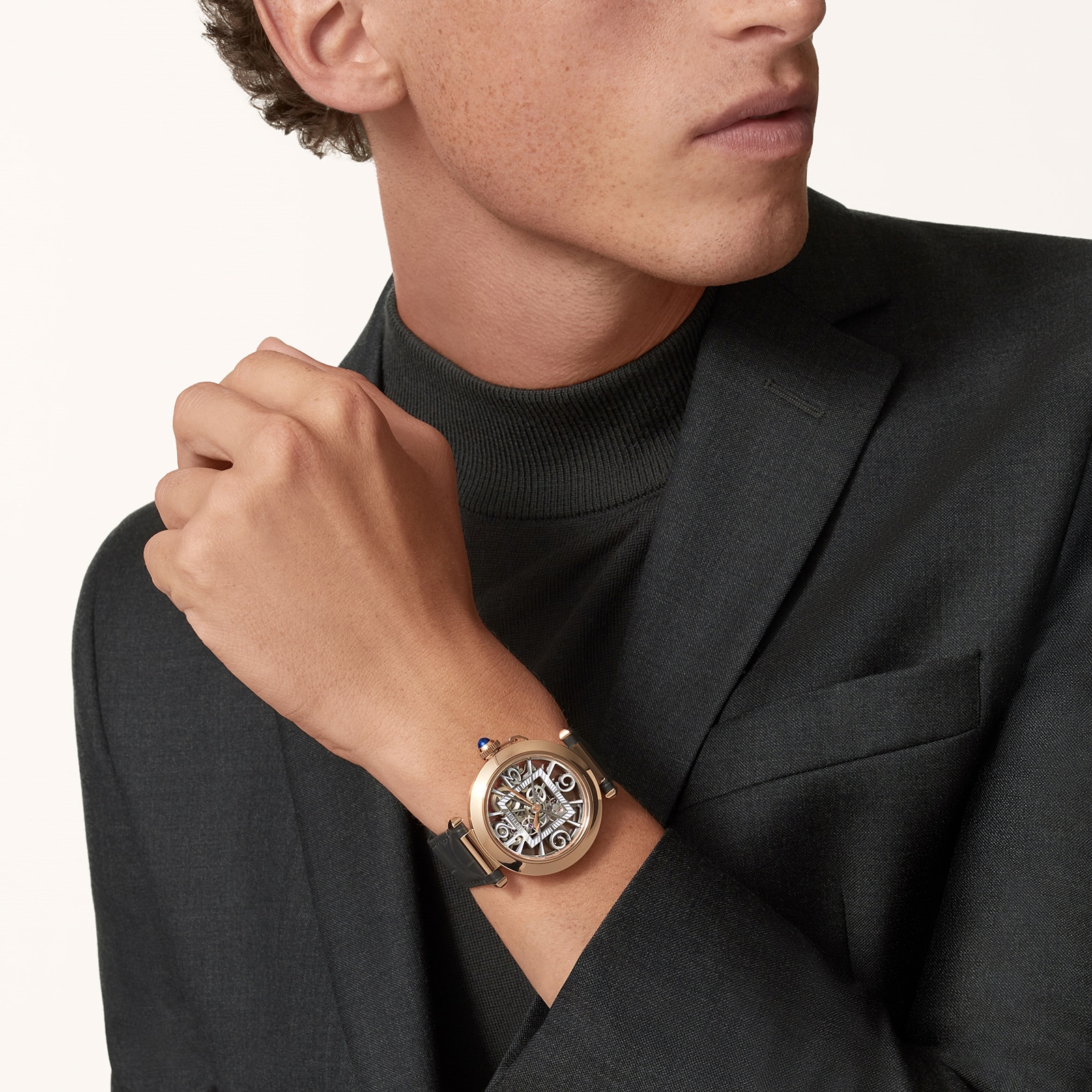 Cartier Pasha De Cartier watch, 41 mm, Skeleton, Mechanical Movement With Automatic Winding, Calibre 9624 MC Rose Gold Cartier Pasha De Cartier watch, 41 mm, Skeleton, Mechanical Movement With Automatic Winding, Calibre 9624 MC Rose Gold