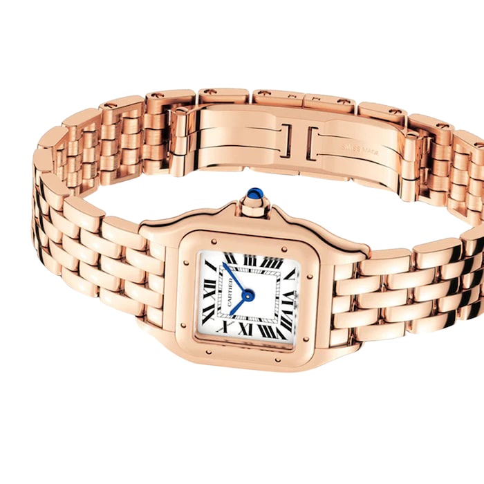 Cartier Panthere de Cartier watch, small model, quartz movement. Case in rose gold 750/1000, dimensions: 23 mm x 30 mm