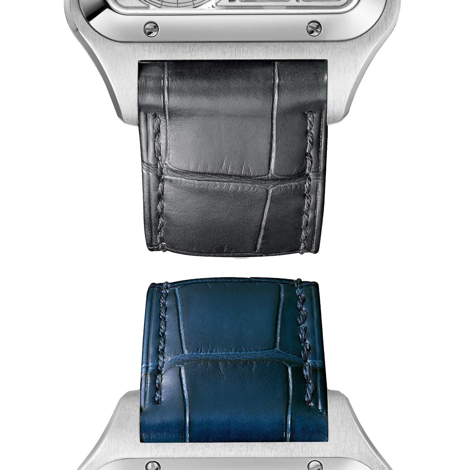 Cartier Santos-Dumont Skeleton Watch, Large Model, Automatic Movement, Steel, Leather Cartier Santos-Dumont Skeleton Watch, Large Model, Automatic Movement, Steel, Leather