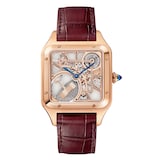 Cartier Santos-Dumont Skeleton Watch, Large Model, 31mm, Automatic Mechanical Movement, 18K Rose Gold Case