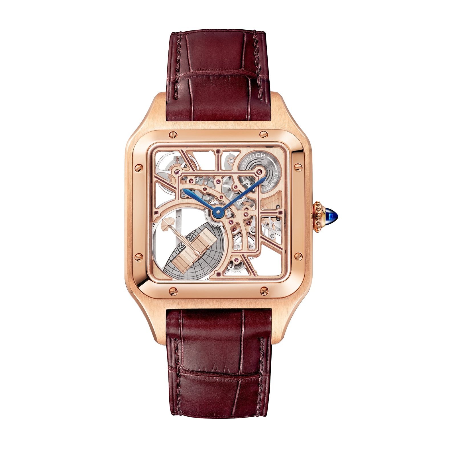 Cartier Santos Watch, Large Model, Mechanical Movement With Automatic Winding, Calibre 1847 MC Steel Case Cartier Santos Watch, Large Model, Mechanical Movement With Automatic Winding, Calibre 1847 MC Steel Case