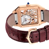 Cartier Santos-Dumont Skeleton Watch, Large Model, 31mm, Automatic Mechanical Movement, 18K Rose Gold Case