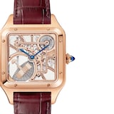 Cartier Santos-Dumont Skeleton Watch, Large Model, 31mm, Automatic Mechanical Movement, 18K Rose Gold Case