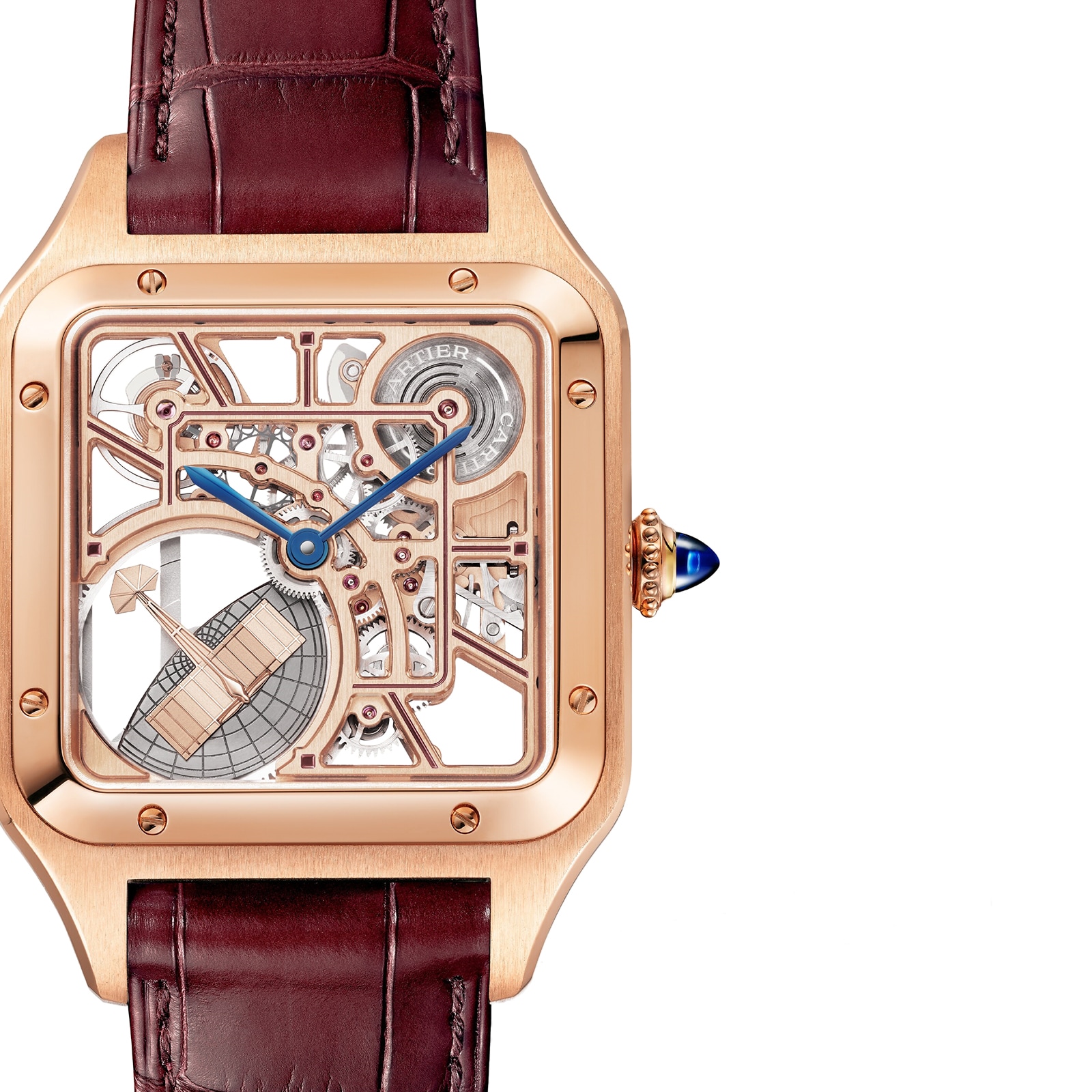 Cartier Santos Watch, Large Model, Mechanical Movement With Automatic Winding, Calibre 1847 MC Steel Case