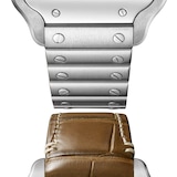 Cartier Santos De Cartier Watch, Medium Model, Automatic Winding, Steel Case, Interchangeable Leather Strap