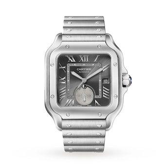 Santos De Cartier Watch, Large Model, Mechanical Movement With Automatic Winding, Steel