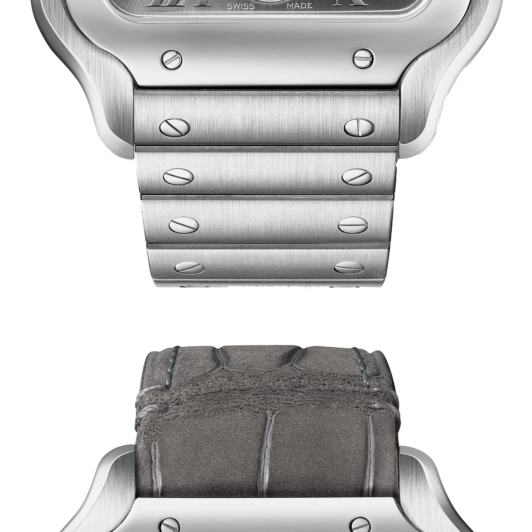 Cartier Santos De Cartier Watch, Large Model, Mechanical Movement With Automatic Winding, Steel Cartier Santos De Cartier Watch, Large Model, Mechanical Movement With Automatic Winding, Steel