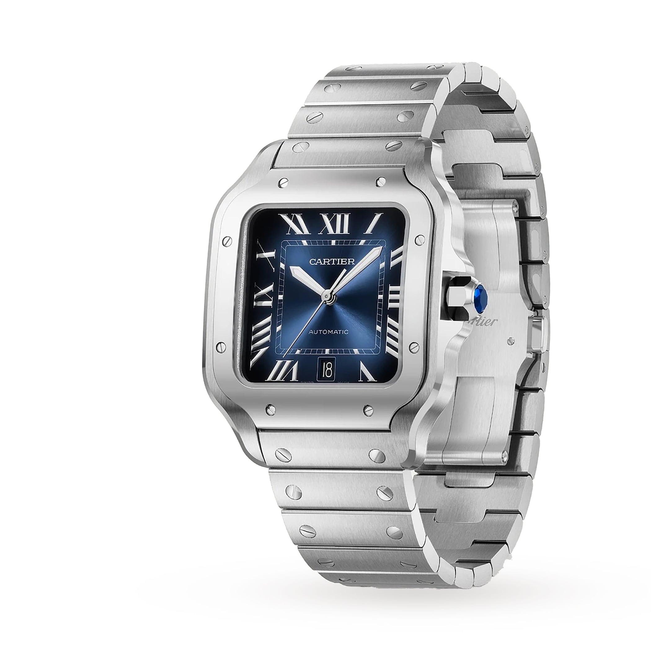 Cartier Santos De Cartier Watch, Large Model, Automatic Winding, Steel Case Cartier Santos De Cartier Watch, Large Model, Automatic Winding, Steel Case