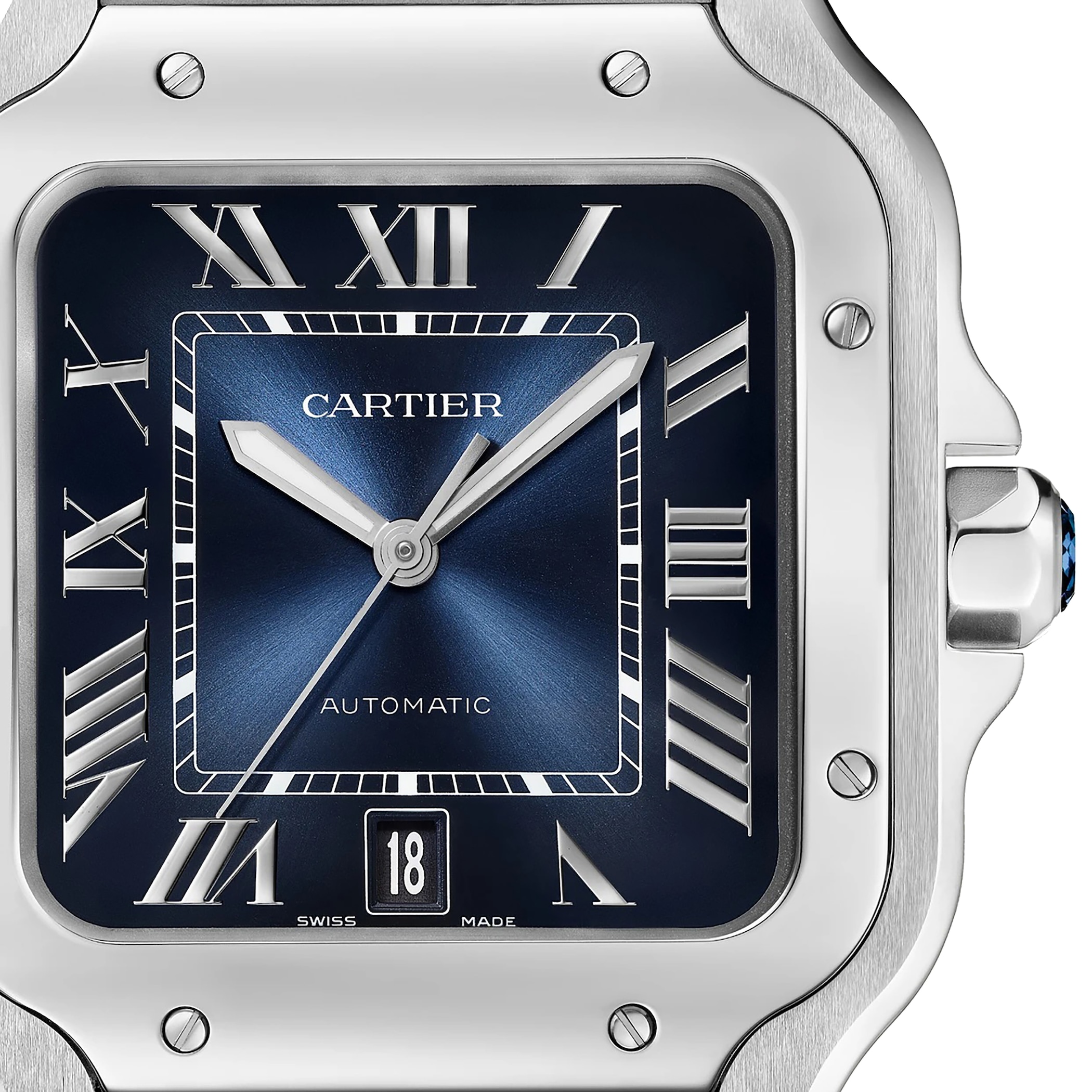 Cartier Santos De Cartier Watch, Large Model, Automatic Winding, Steel Case Cartier Santos De Cartier Watch, Large Model, Automatic Winding, Steel Case