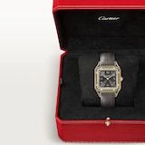 Cartier Santos-Dumont watch, large model, mechanical movement with manual winding 430 MC. Yellow gold