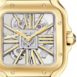 Cartier Santos De Cartier Skeleton Watch, Large Model, Mechanical Movement With Manual Winding, Yellow Gold