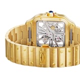 Cartier Santos De Cartier Skeleton Watch, Large Model, Skeleton Mechanical Movement With Manual Winding 9612 MC, Yellow Gold