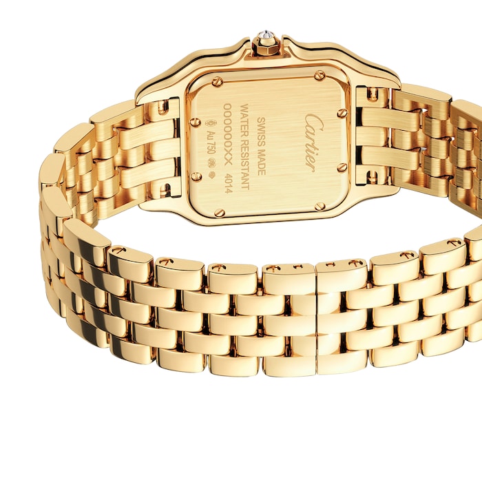 Cartier Panthère De Cartier Watch Medium Model, Quartz Movement, Yellow Gold, Diamonds