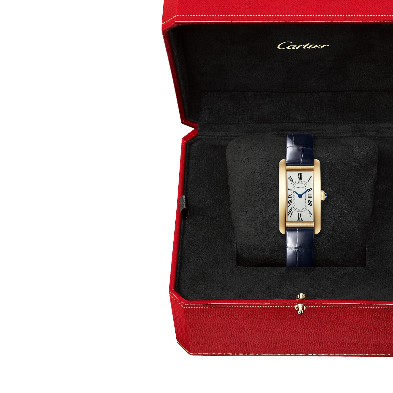 Cartier Tank Américaine Watch, Small Model, Quartz Movement, Yellow Gold