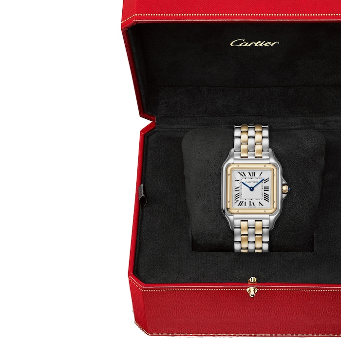 Cartier Panthère De Cartier Watch, Large Model, Quartz Movement, Yellow Gold, Steel