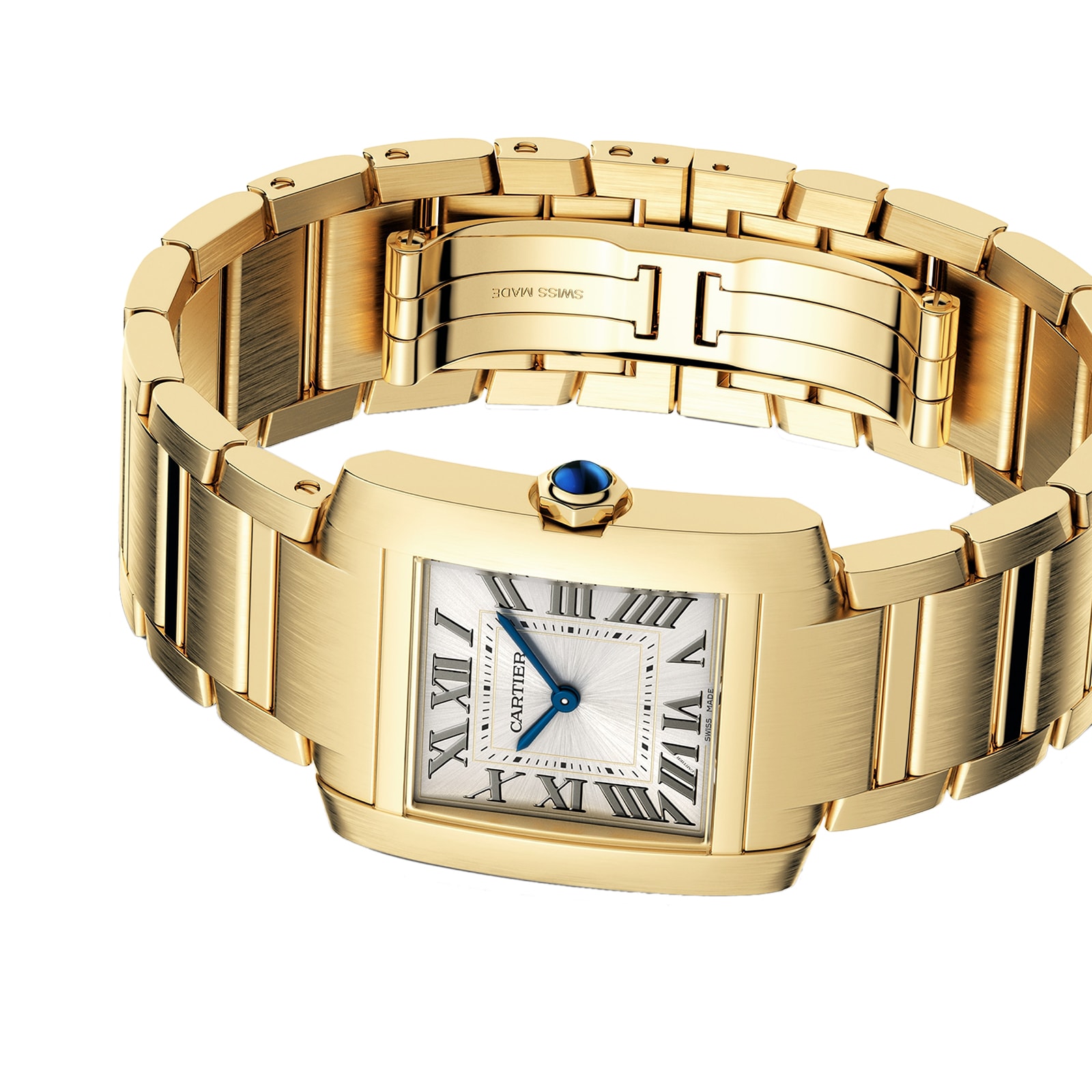Cartier Tank Française Watch Medium Model, Quartz Movement, Yellow Gold