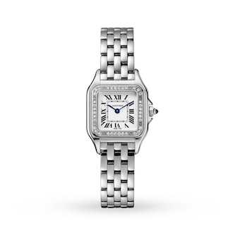 Cartier Panthère De Cartier Watch Small Model, Quartz Movement, Steel, Diamonds Cartier Panthère De Cartier Watch Small Model, Quartz Movement, Steel, Diamonds