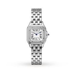 17311575 - Panthère De Cartier Watch Small Model, Quartz Movement, Steel, Diamonds