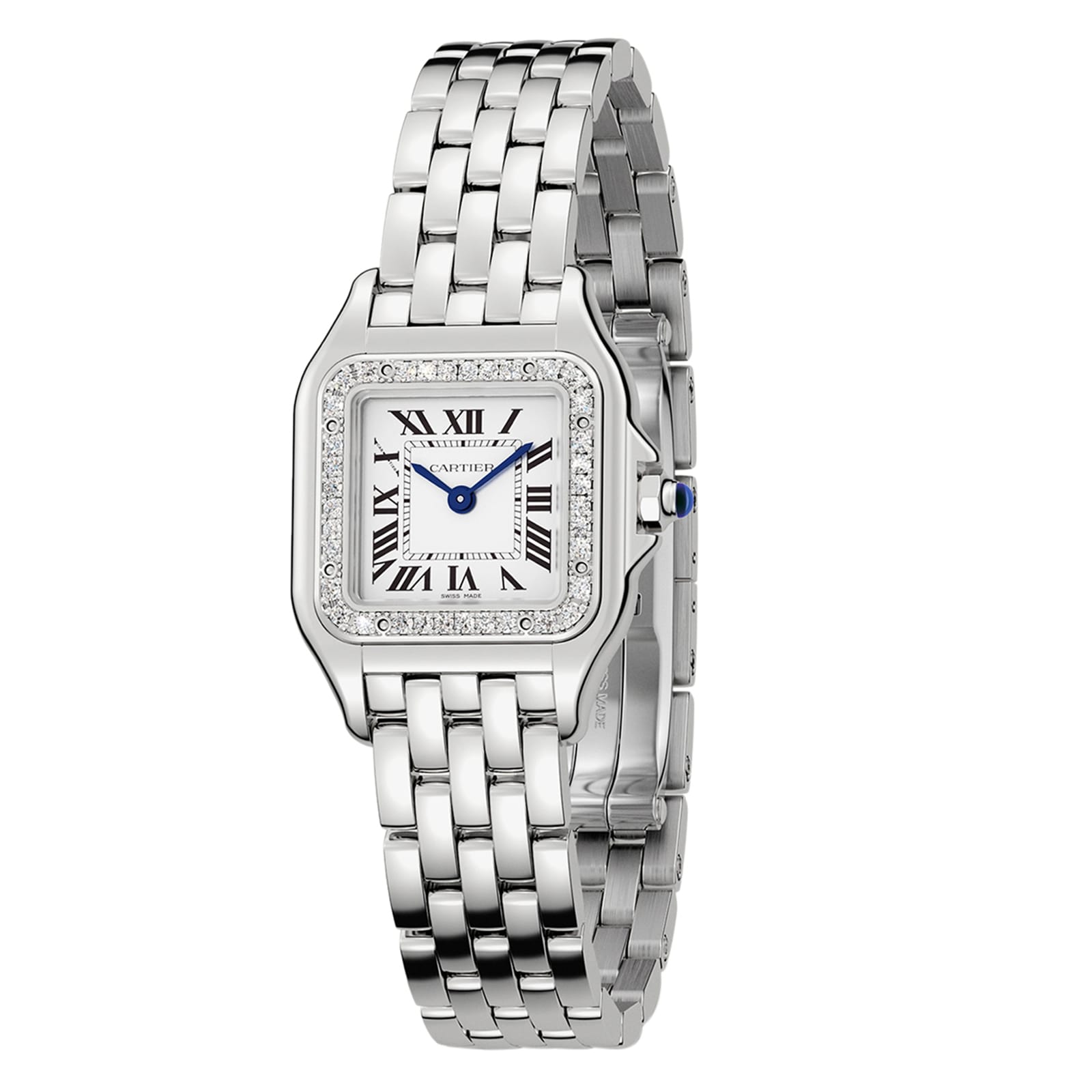 Cartier Panthère De Cartier Watch Small Model, Quartz Movement, Steel, Diamonds Cartier Panthère De Cartier Watch Small Model, Quartz Movement, Steel, Diamonds