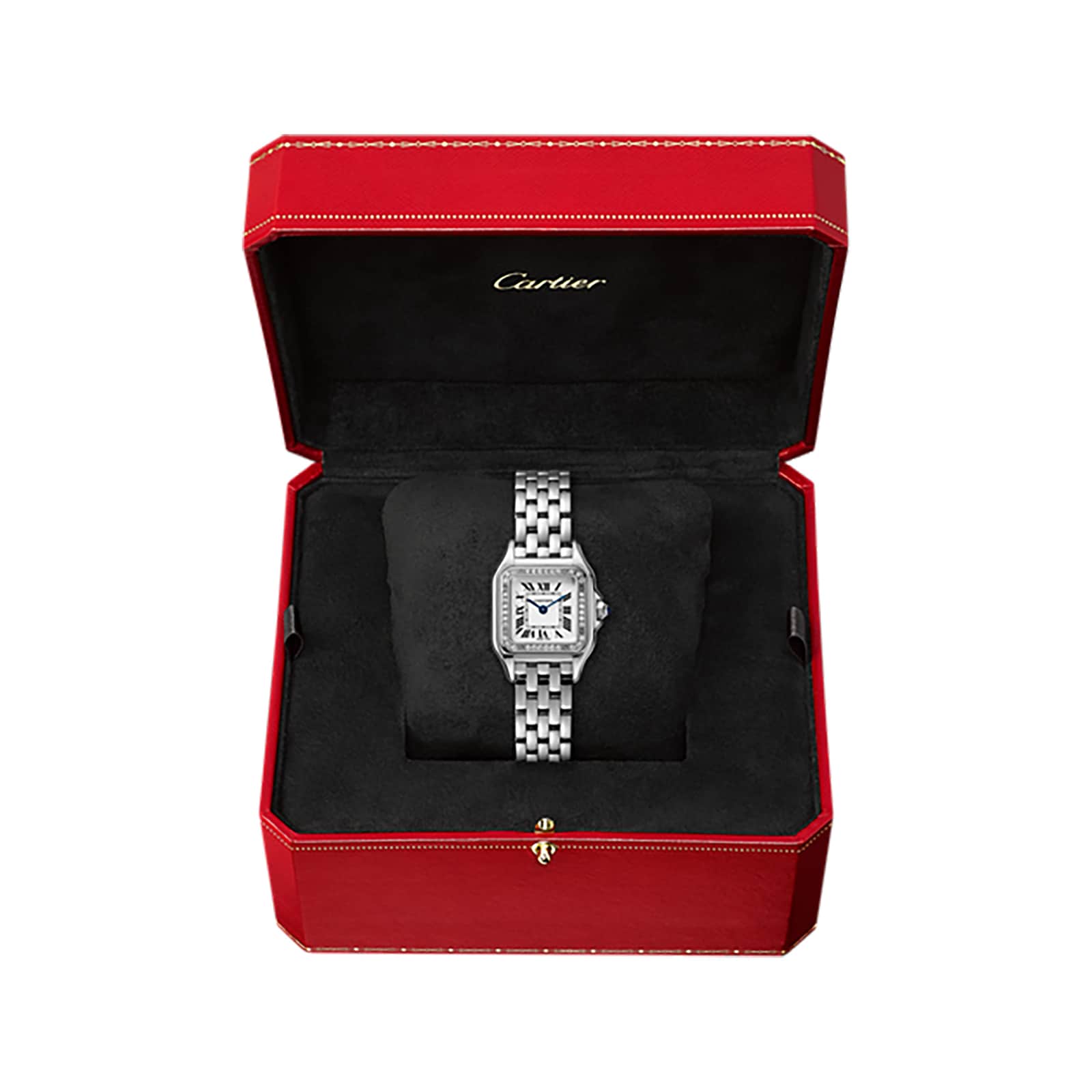 Cartier Panthère De Cartier Watch Small Model, Quartz Movement, Steel, Diamonds Cartier Panthère De Cartier Watch Small Model, Quartz Movement, Steel, Diamonds