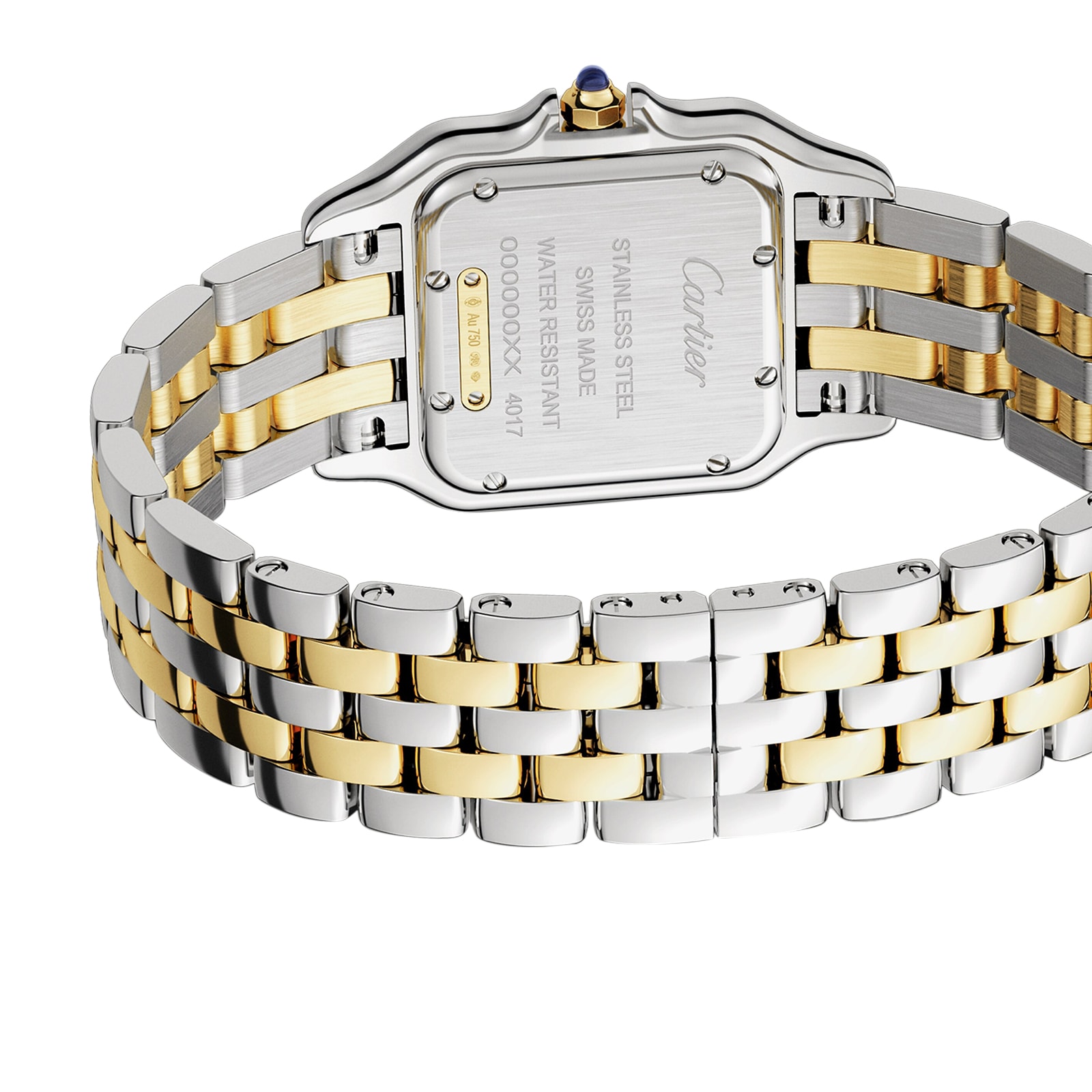 Cartier Panthère De Cartier Watch Medium Model, Quartz Movement, Yellow Gold, Steel
