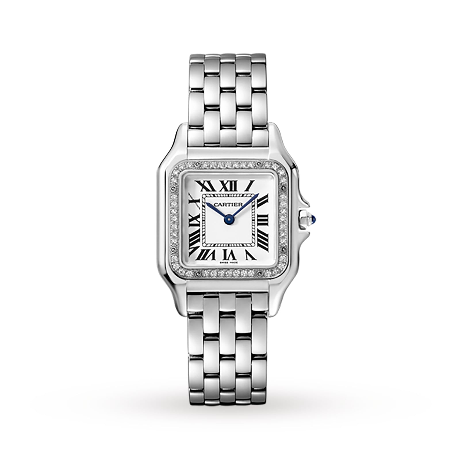 Cartier Panthère De Cartier Watch Medium Model, Quartz Movement, Steel, Diamonds Cartier Panthère De Cartier Watch Medium Model, Quartz Movement, Steel, Diamonds