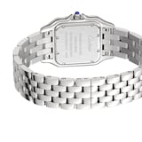 Cartier Panthère De Cartier Watch Medium Model, Quartz Movement, Steel, Diamonds