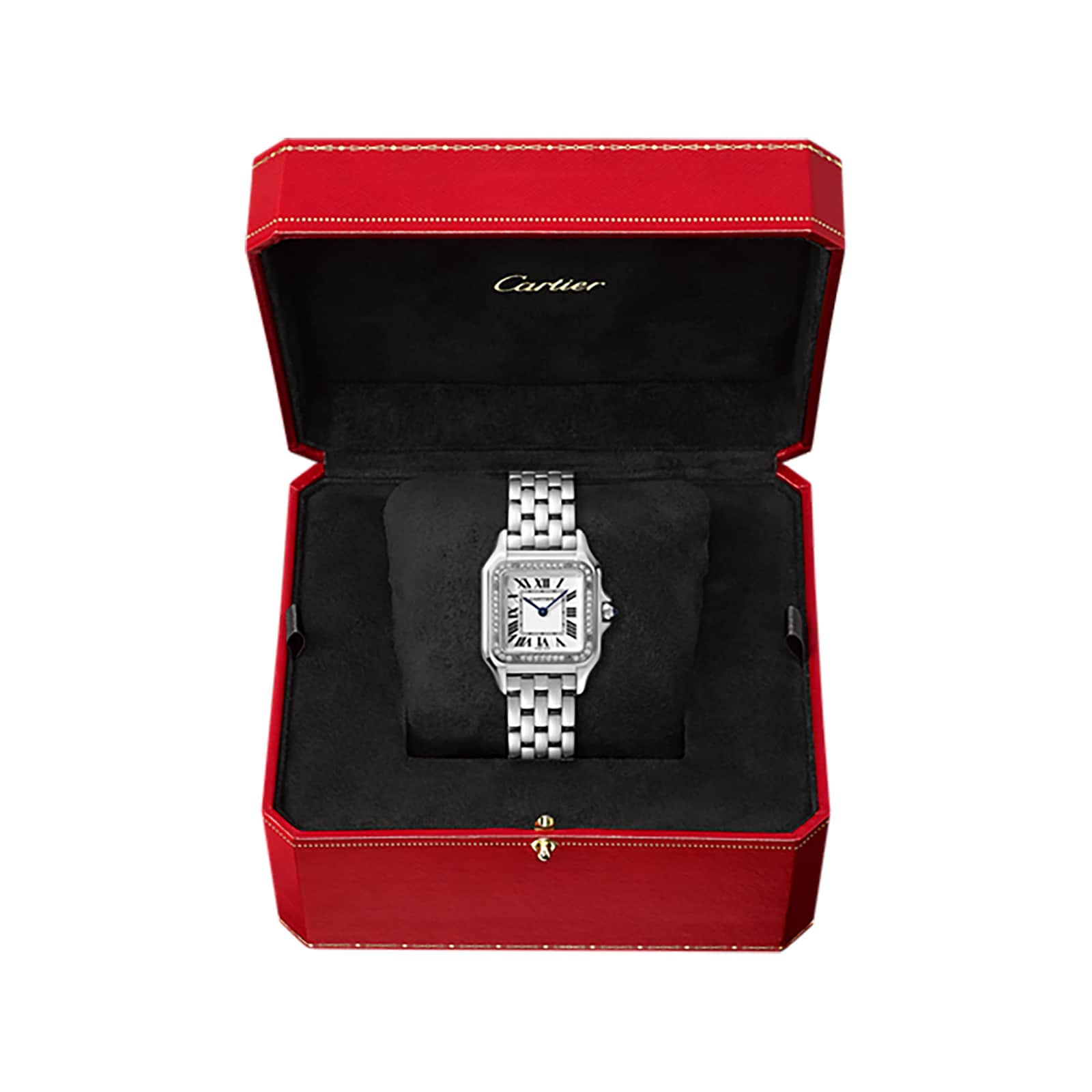 Cartier Panthère De Cartier Watch Medium Model, Quartz Movement, Steel, Diamonds Cartier Panthère De Cartier Watch Medium Model, Quartz Movement, Steel, Diamonds
