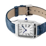 Cartier Santos-Dumont Watch Large Model, Quartz Movement, Steel, Leather