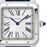 Cartier Santos-Dumont Watch Large Model, Quartz Movement, Steel, Leather