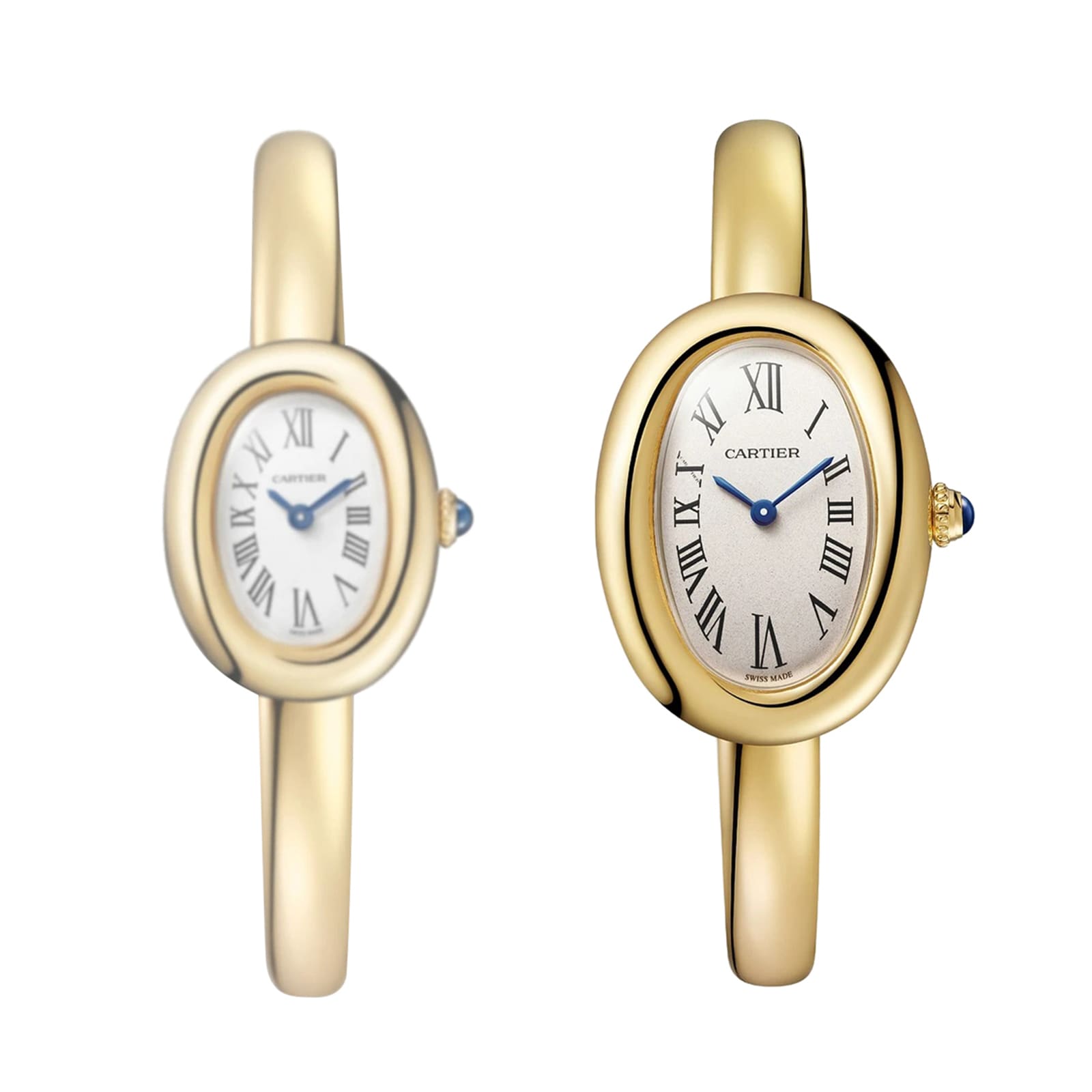 Cartier Baignoire Watch, Small Model, Size 16, Quartz Movement, Yellow Gold Case