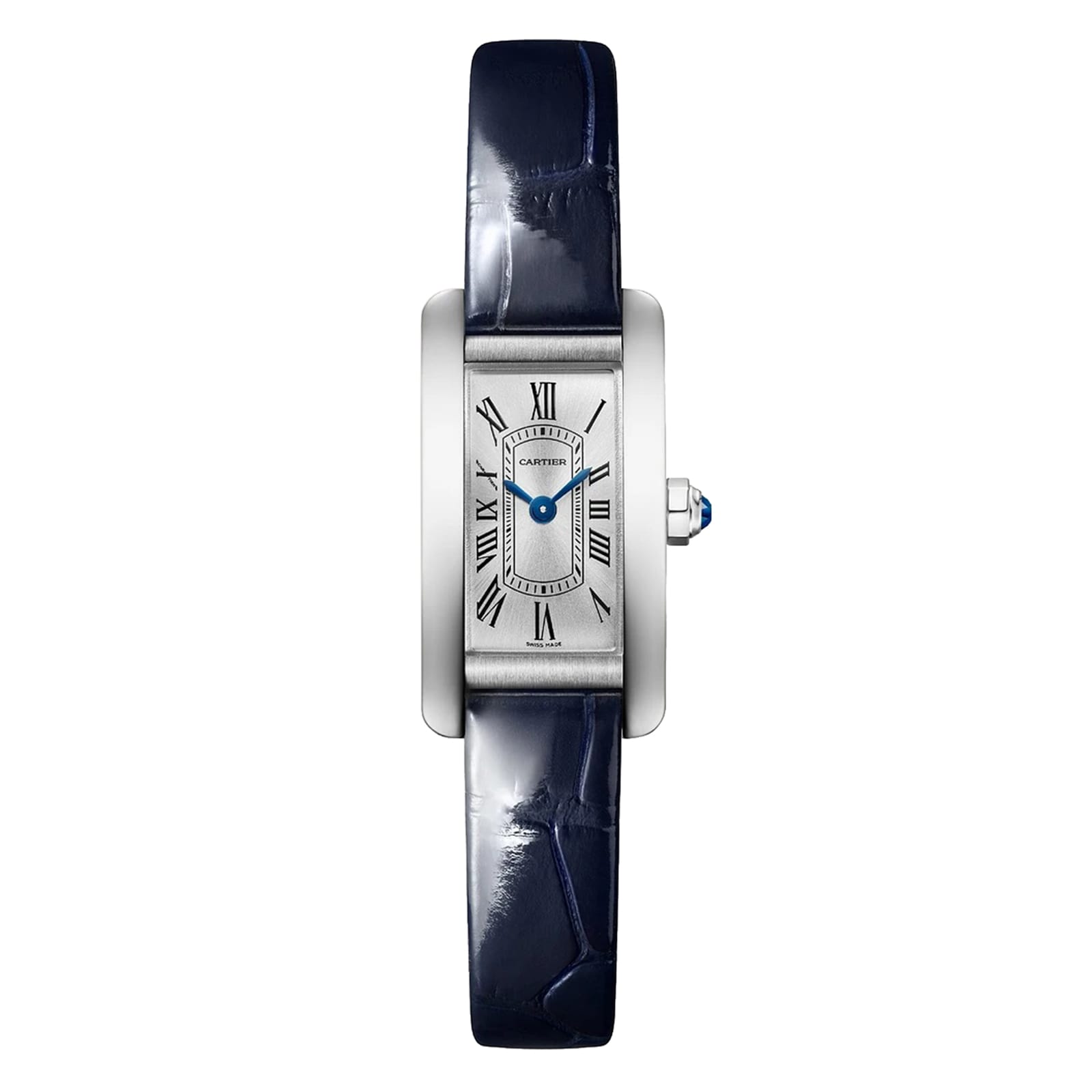 Cartier Tank Américaine Watch, Mini Model, Quartz Movement, Steel, Leather Cartier Tank Américaine Watch, Mini Model, Quartz Movement, Steel, Leather