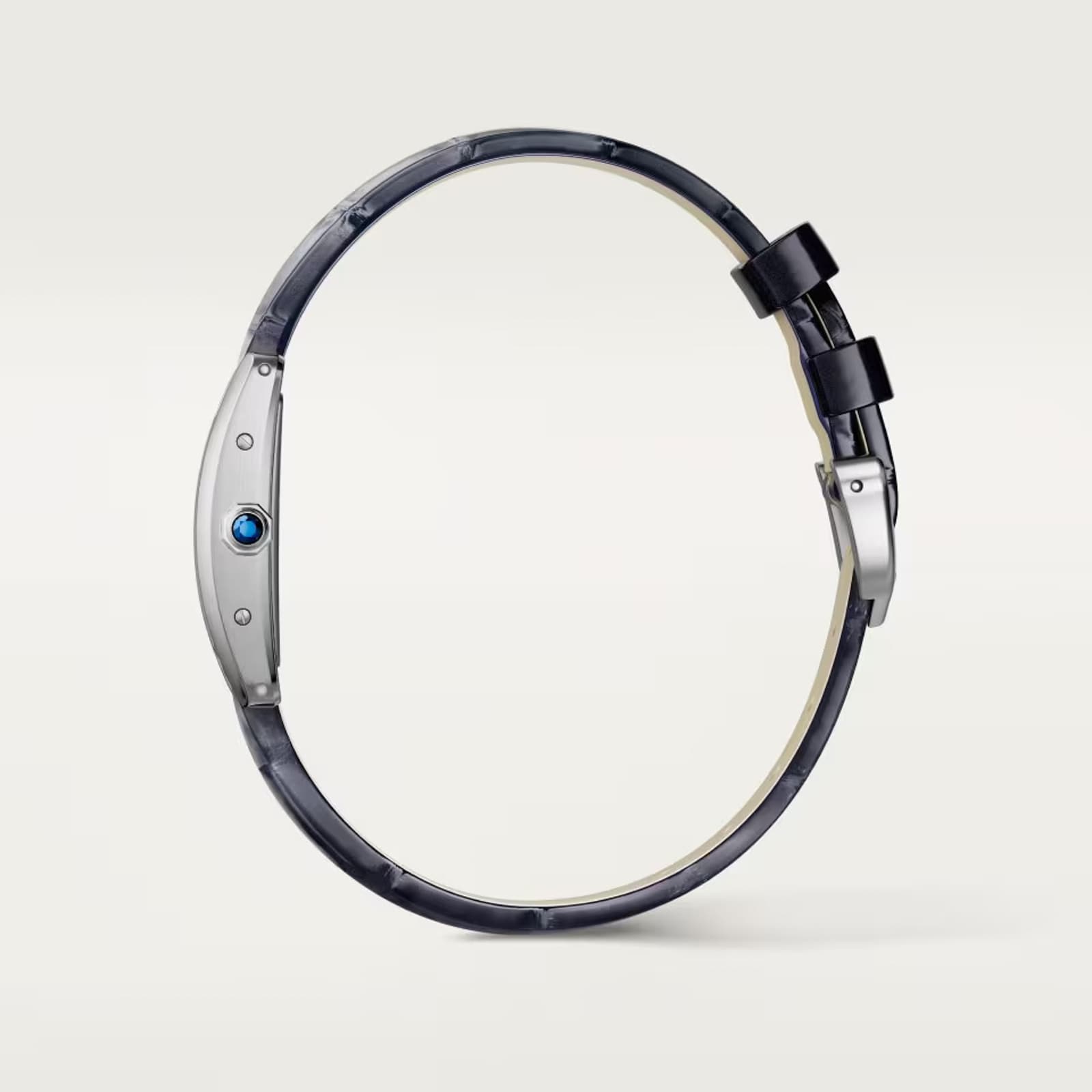 Cartier Tank Américaine Watch, Mini Model, Quartz Movement, Steel, Leather