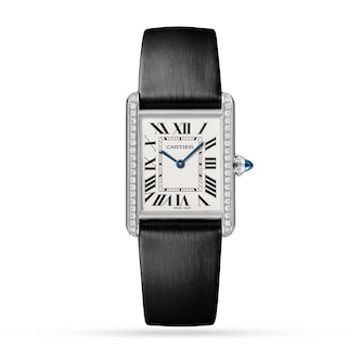 Cartier Tank Must Watch, Large Model, Quartz Movement, Steel, Diamonds Cartier Tank Must Watch, Large Model, Quartz Movement, Steel, Diamonds