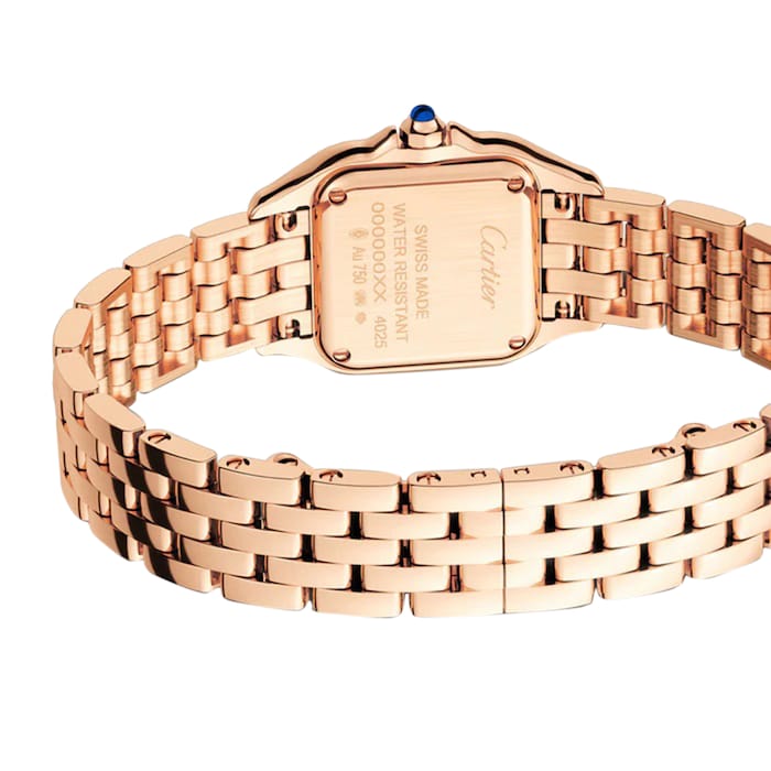 Cartier Panthere de Cartier watch, small model, quartz movement. Case in rose gold 750/1000, dimensions: 23 mm x 30 mm