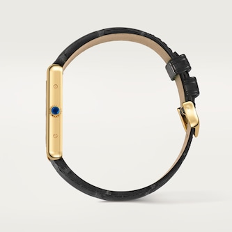 Cartier Tank Louis Cartier Watch Medium Model, Quartz Movement, Yellow Gold, Leather