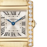 Cartier Tank Française Watch Small Model, Quartz Movement, Yellow Gold, Diamonds