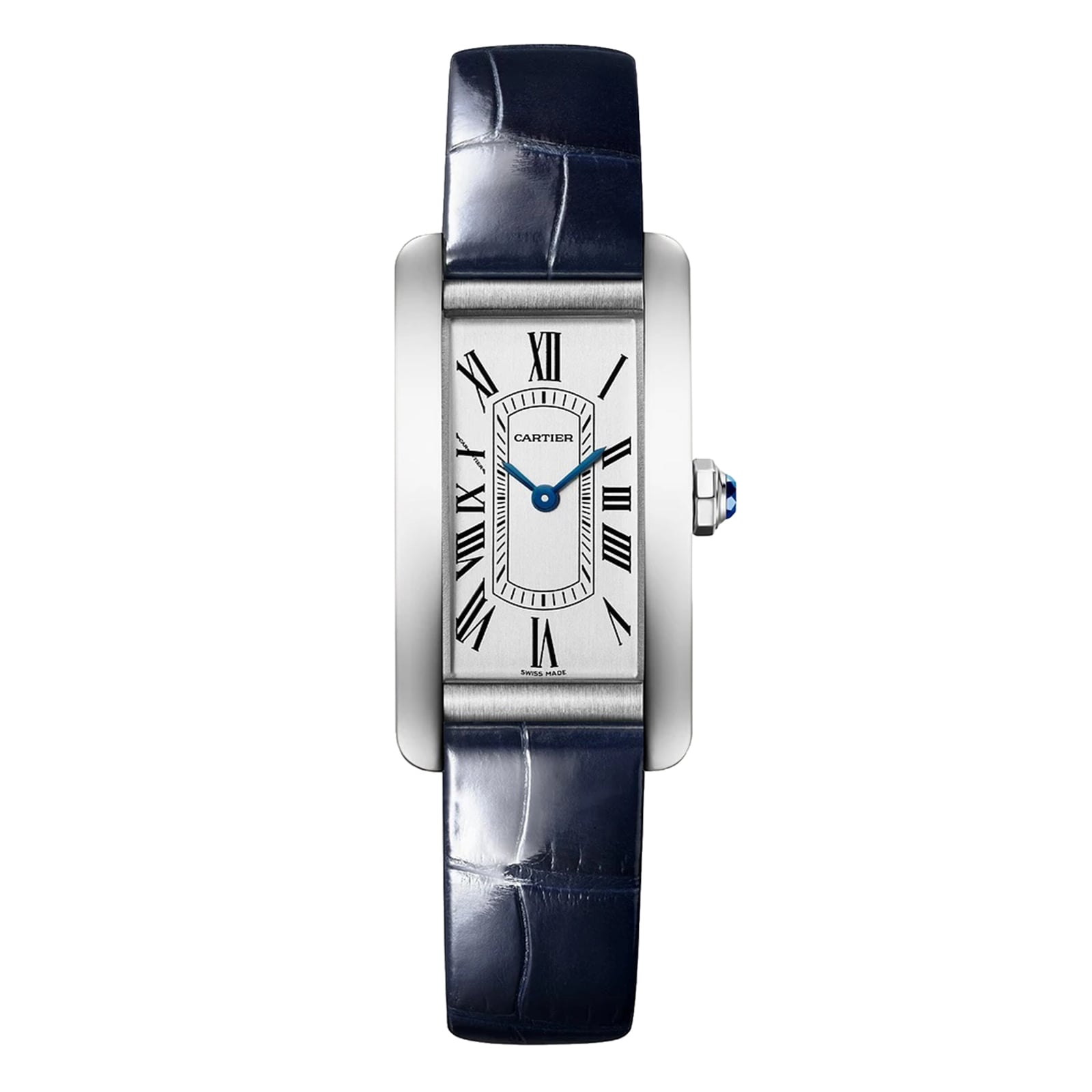 Cartier Tank Américaine Watch, Small Model, Quartz Movement, Steel, Leather Cartier Tank Américaine Watch, Small Model, Quartz Movement, Steel, Leather
