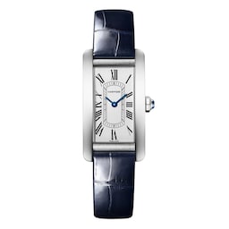 17311611 - Tank Américaine Watch, Small Model, Quartz Movement, Steel, Leather