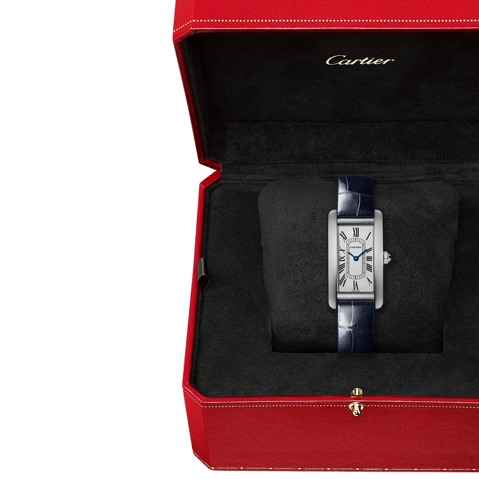 Cartier Tank Américaine Watch, Small Model, Quartz Movement, Steel, Leather Cartier Tank Américaine Watch, Small Model, Quartz Movement, Steel, Leather