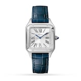 Cartier Santos-Dumont Watch Small Model, Quartz Movement, Steel, Leather