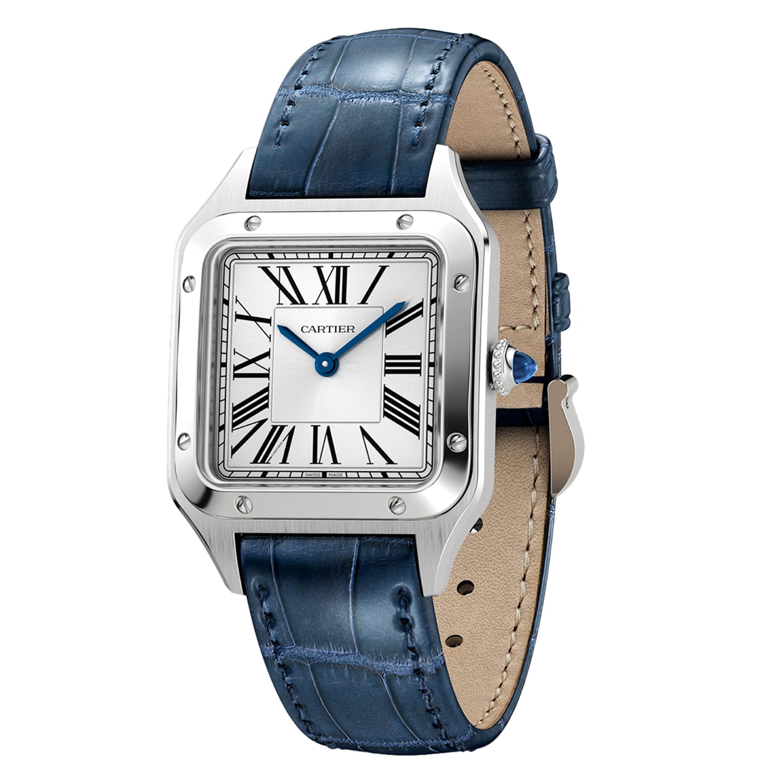Cartier Santos-Dumont Watch Small Model, Quartz Movement, Steel, Leather Cartier Santos-Dumont Watch Small Model, Quartz Movement, Steel, Leather
