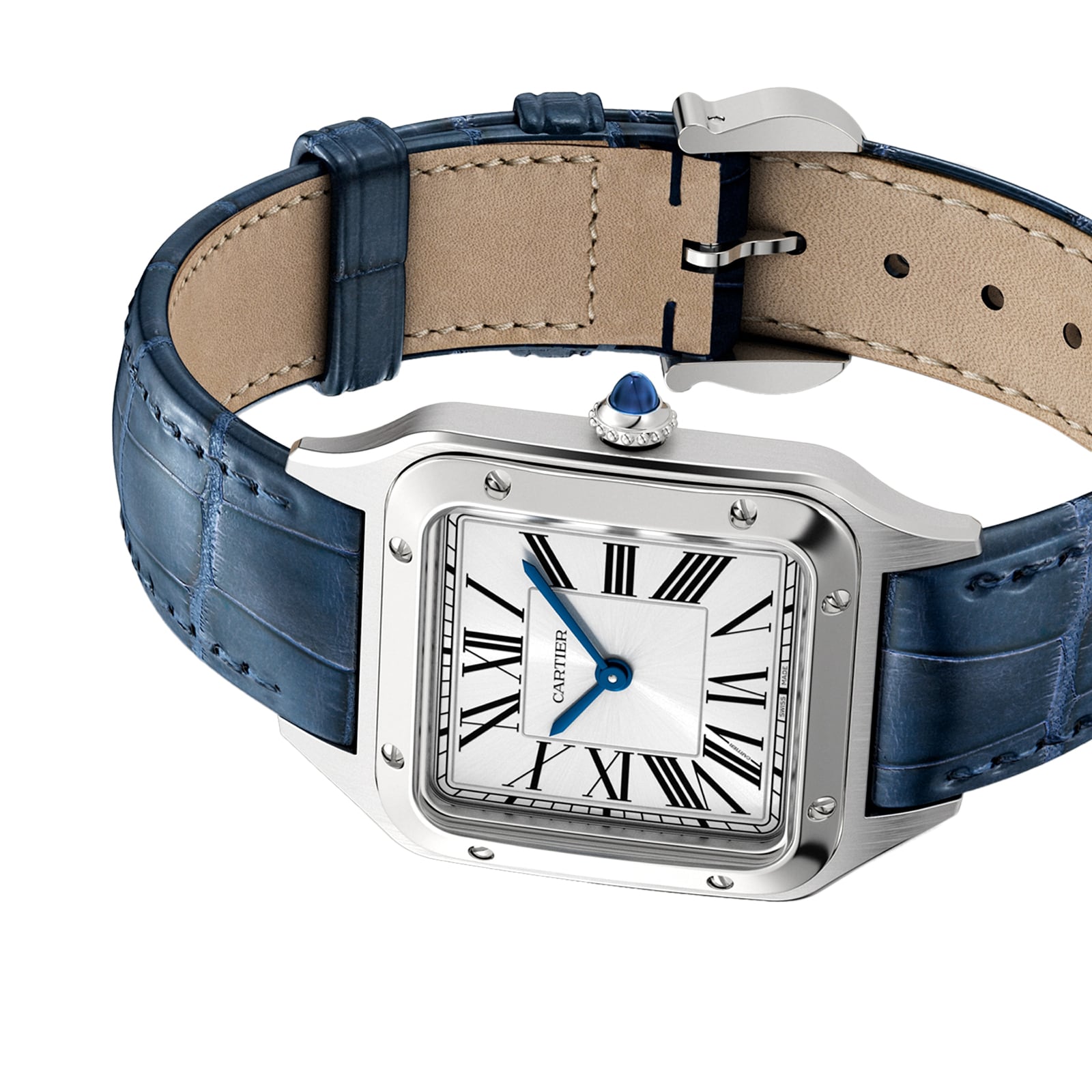Cartier Santos-Dumont Watch Small Model, Quartz Movement, Steel, Leather Cartier Santos-Dumont Watch Small Model, Quartz Movement, Steel, Leather
