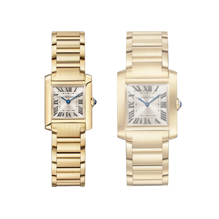 Cartier Tank Française Watch Small Model, Quartz Movement, Yellow Gold