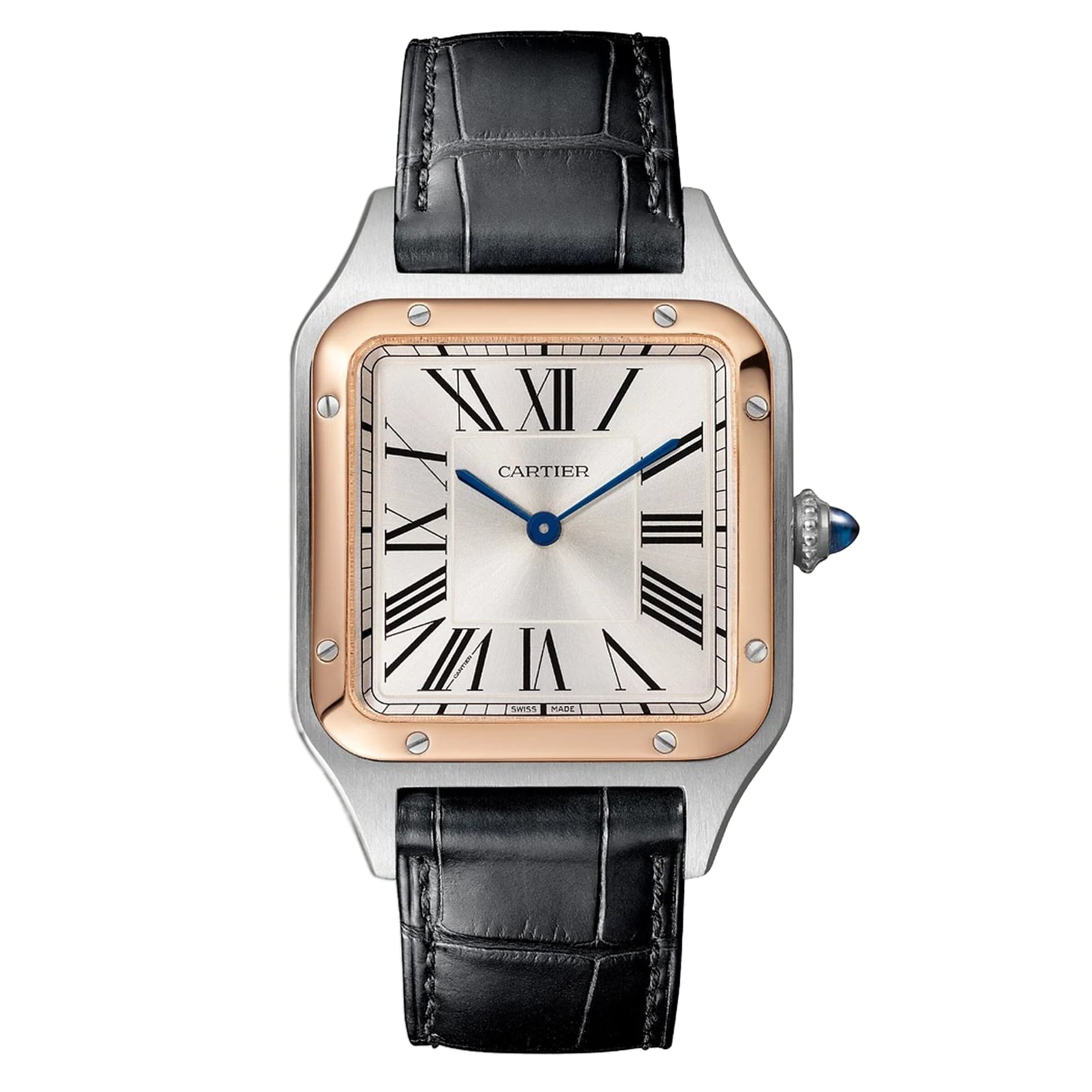 Cartier Santos-Dumont Watch, Large Model, Quartz Movement, Steel Case Cartier Santos-Dumont Watch, Large Model, Quartz Movement, Steel Case